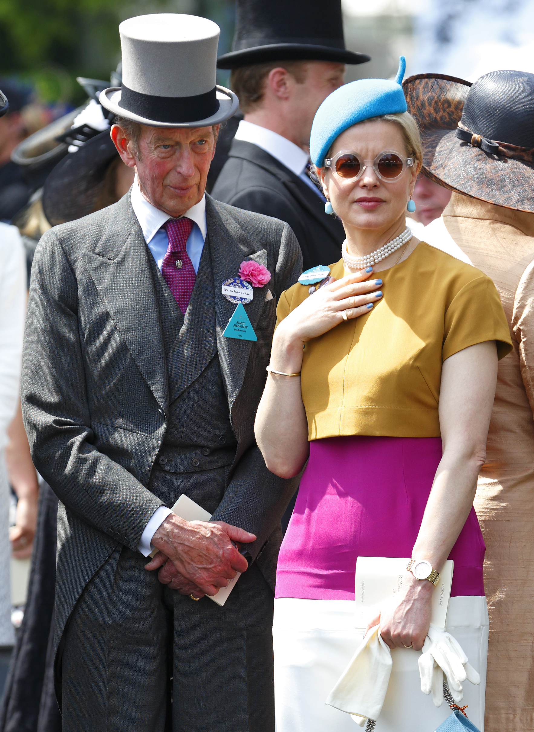 Le prince Edward, duc de Kent et Lady Helen Taylor assistaient à Royal Ascot en 2013