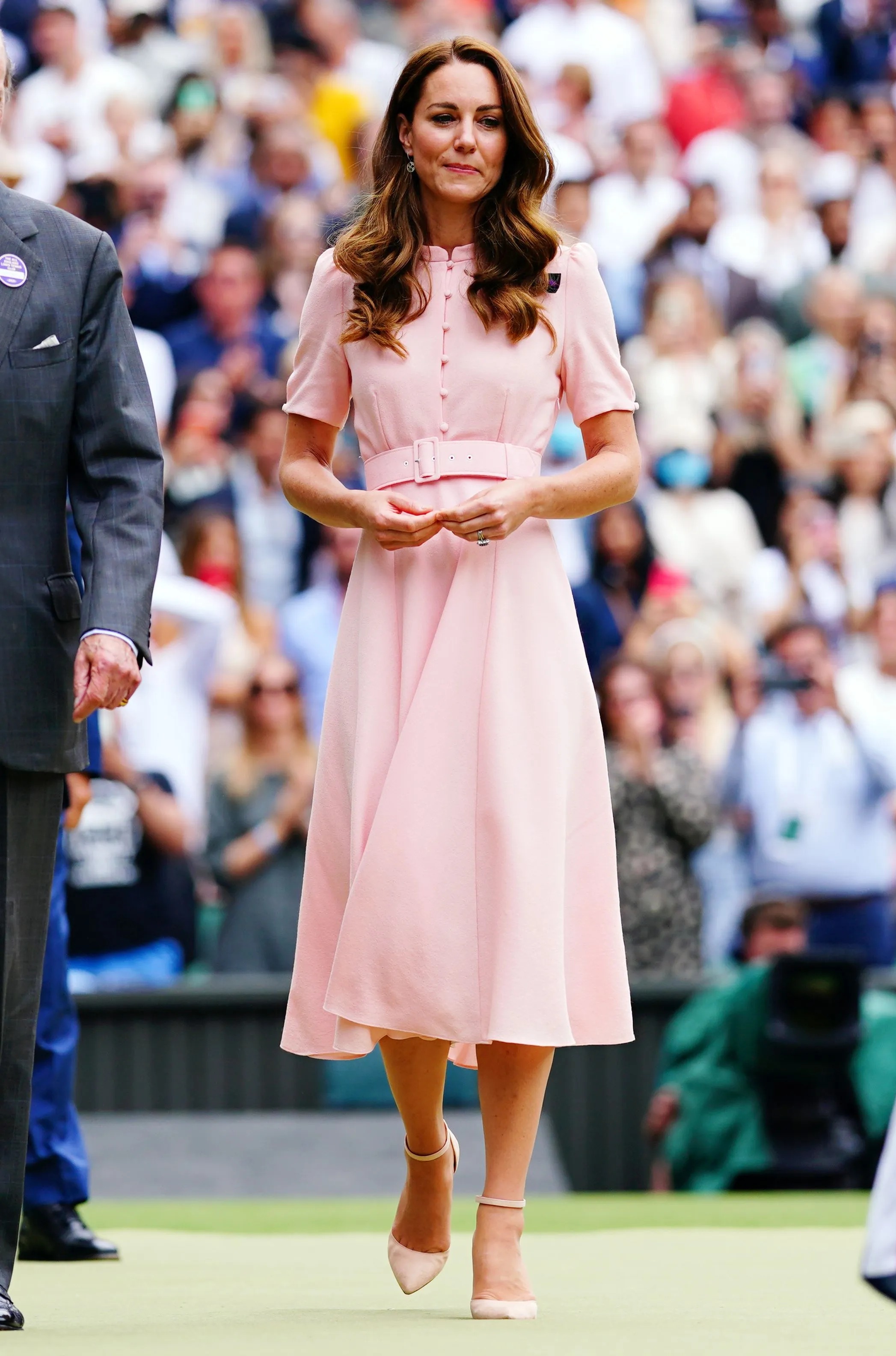 Kate sur le court central de Wimbledon en 2021