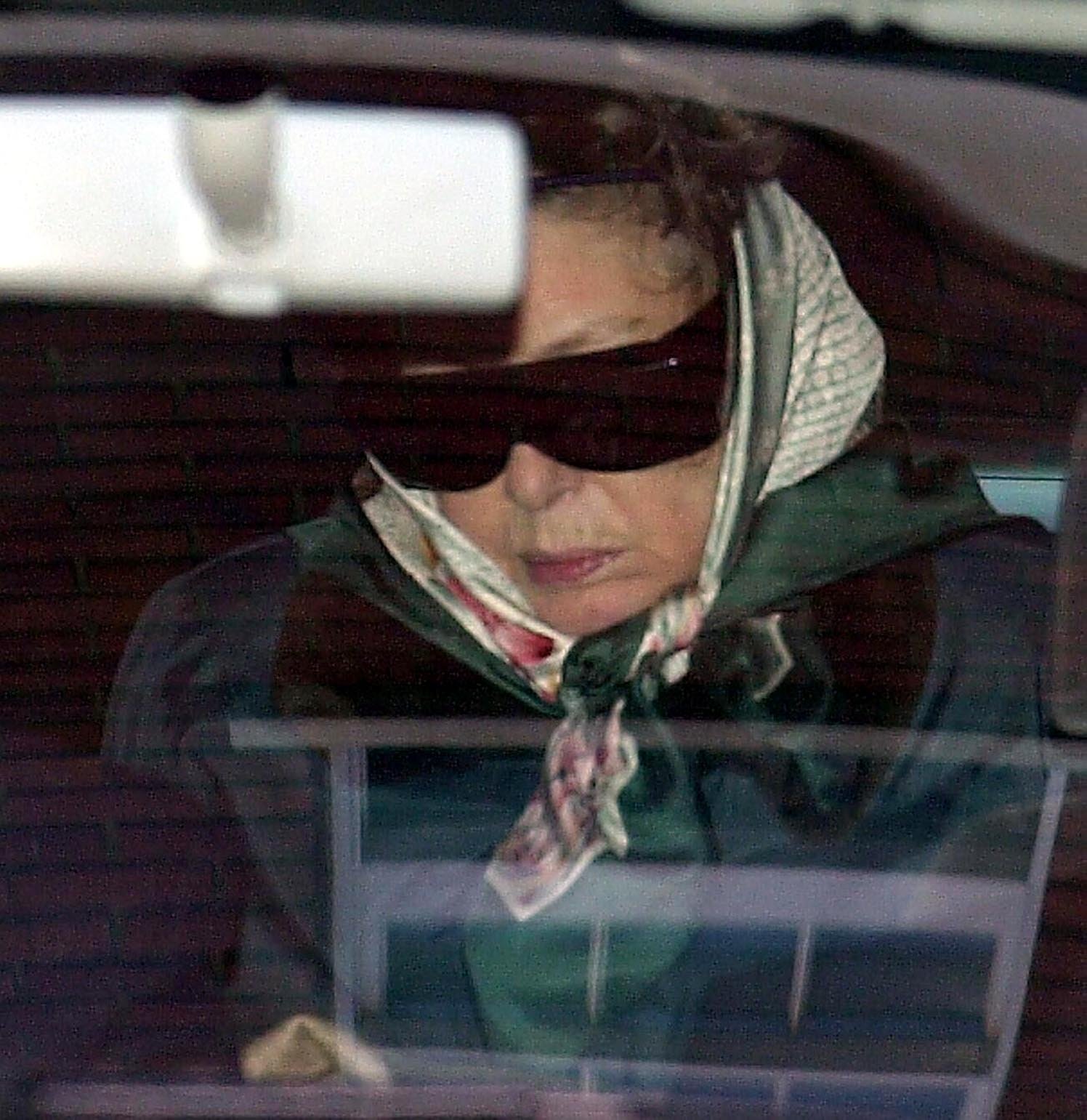 She is pictured leaving London's King Edward VII Hospital on November 1, 2001, three months before her death aged 71