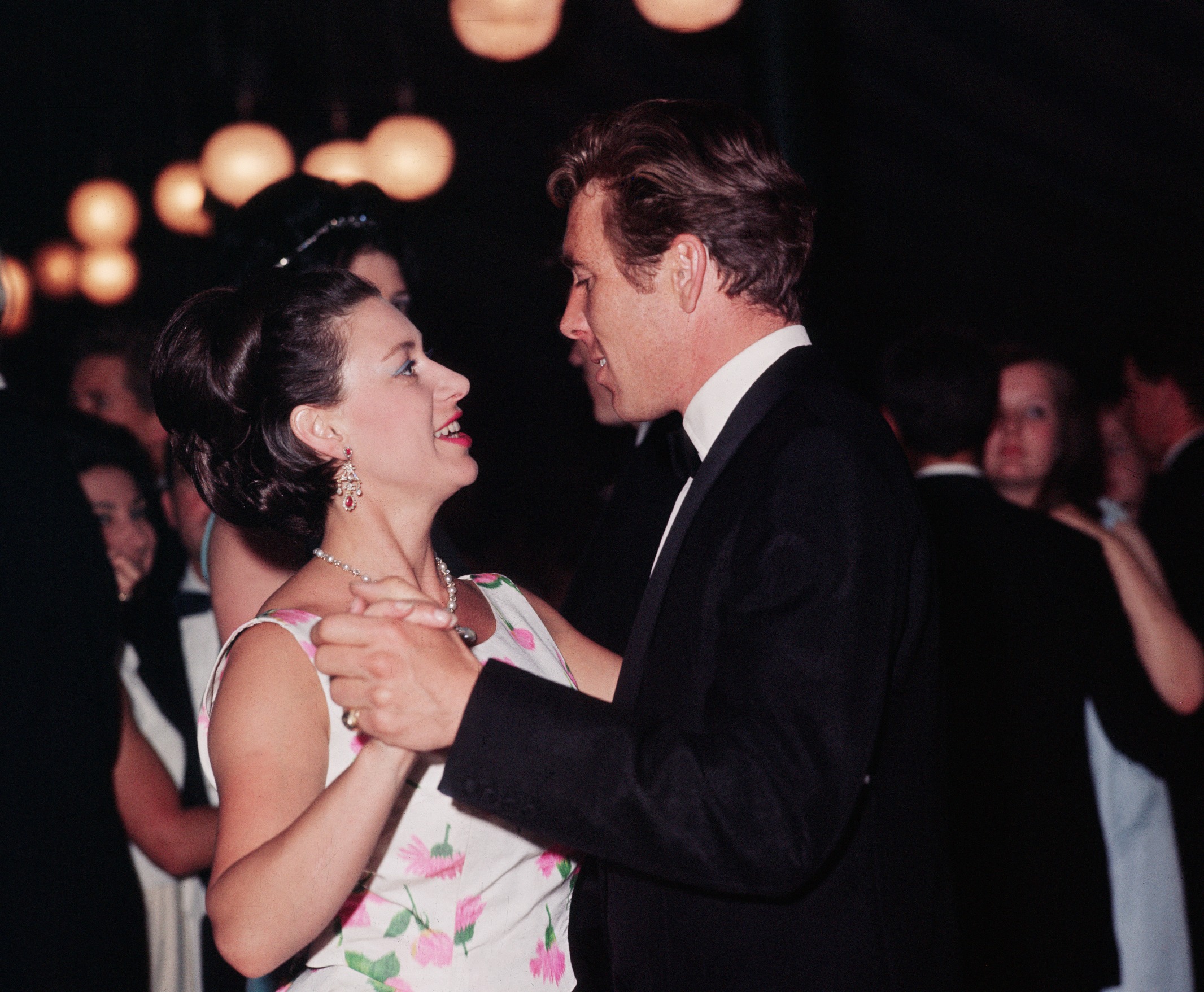 Margaret, pictured dancing with her husband Lord Antony Snowdon at a ball at the Tower of London, was a vivacious 'party princess'