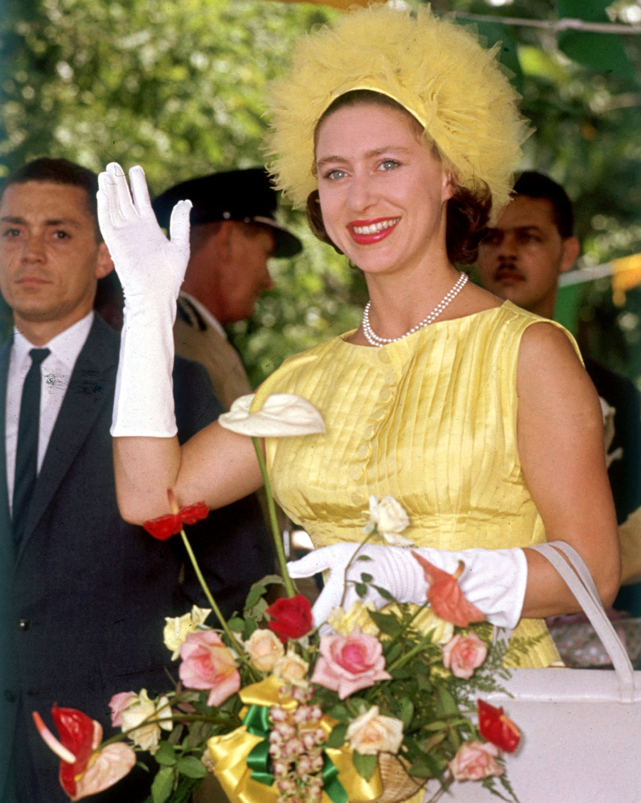 The princess, seen waving to crowds in Jamaica in 1962, suffered from migraines, laryngitis, bronchitis and gastric flu during her life