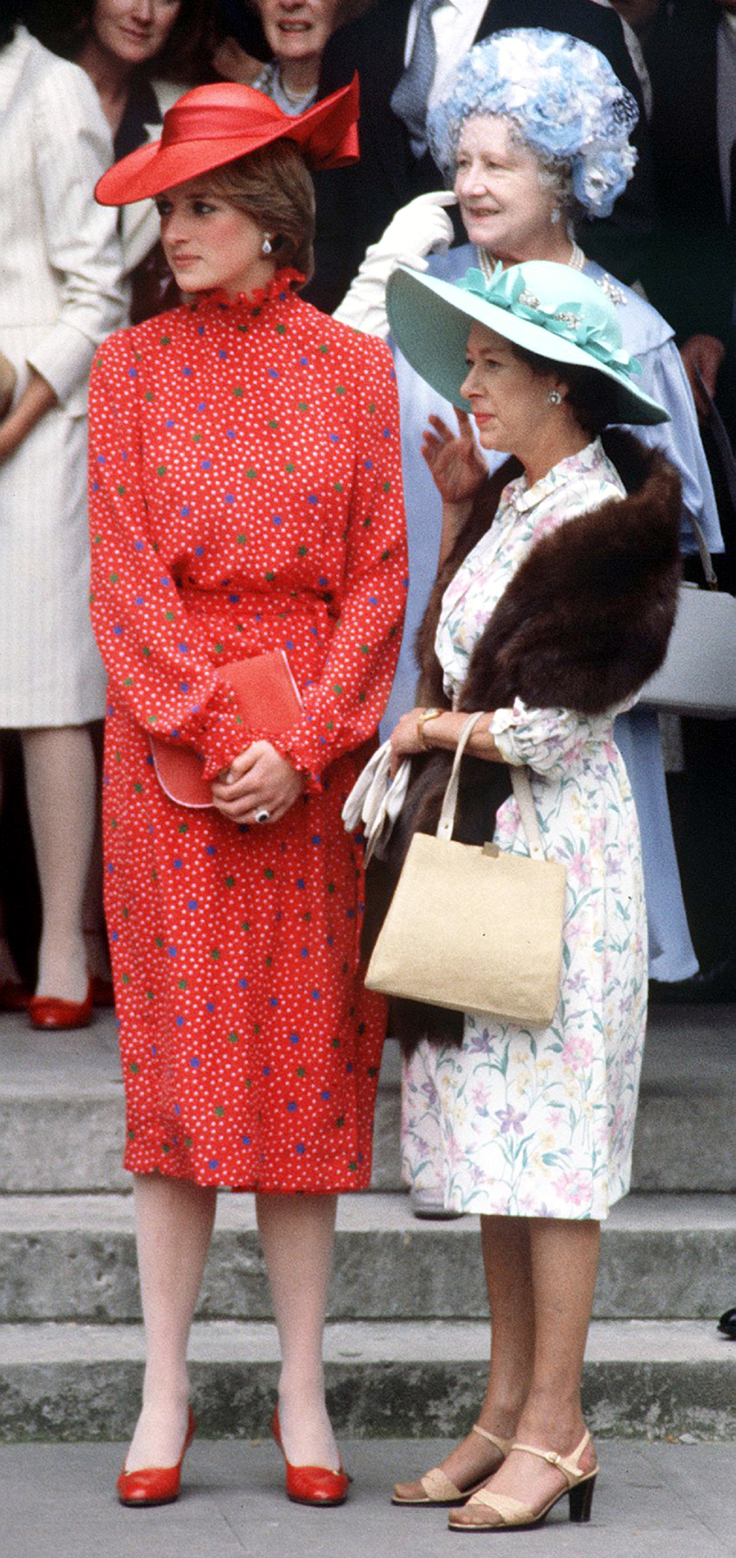 Margaret is pictured with Princess Diana and the Queen Mother in 1981. A year earlier, she had undergone surgery to remove a benign skin lesion