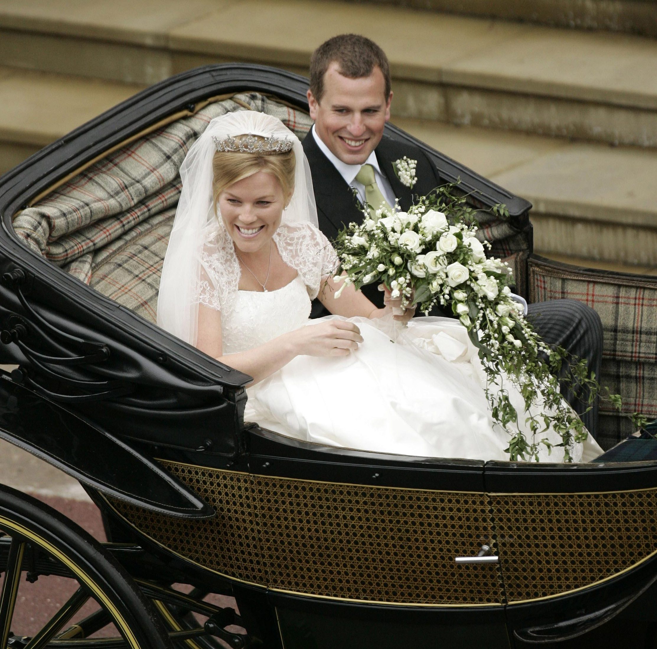   Peter et Autumn Phillips le jour de leur mariage en 2007