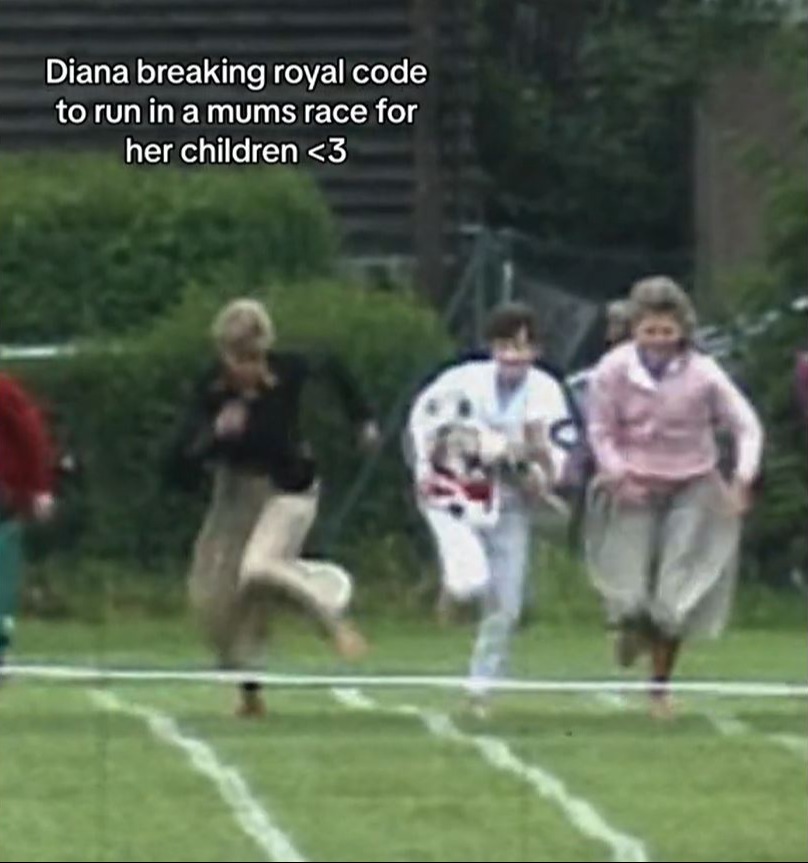 Le moment étonnant où la princesse Diana a mis de côté le protocole royal pour participer à la course des mamans lors de la journée sportive du prince Harry