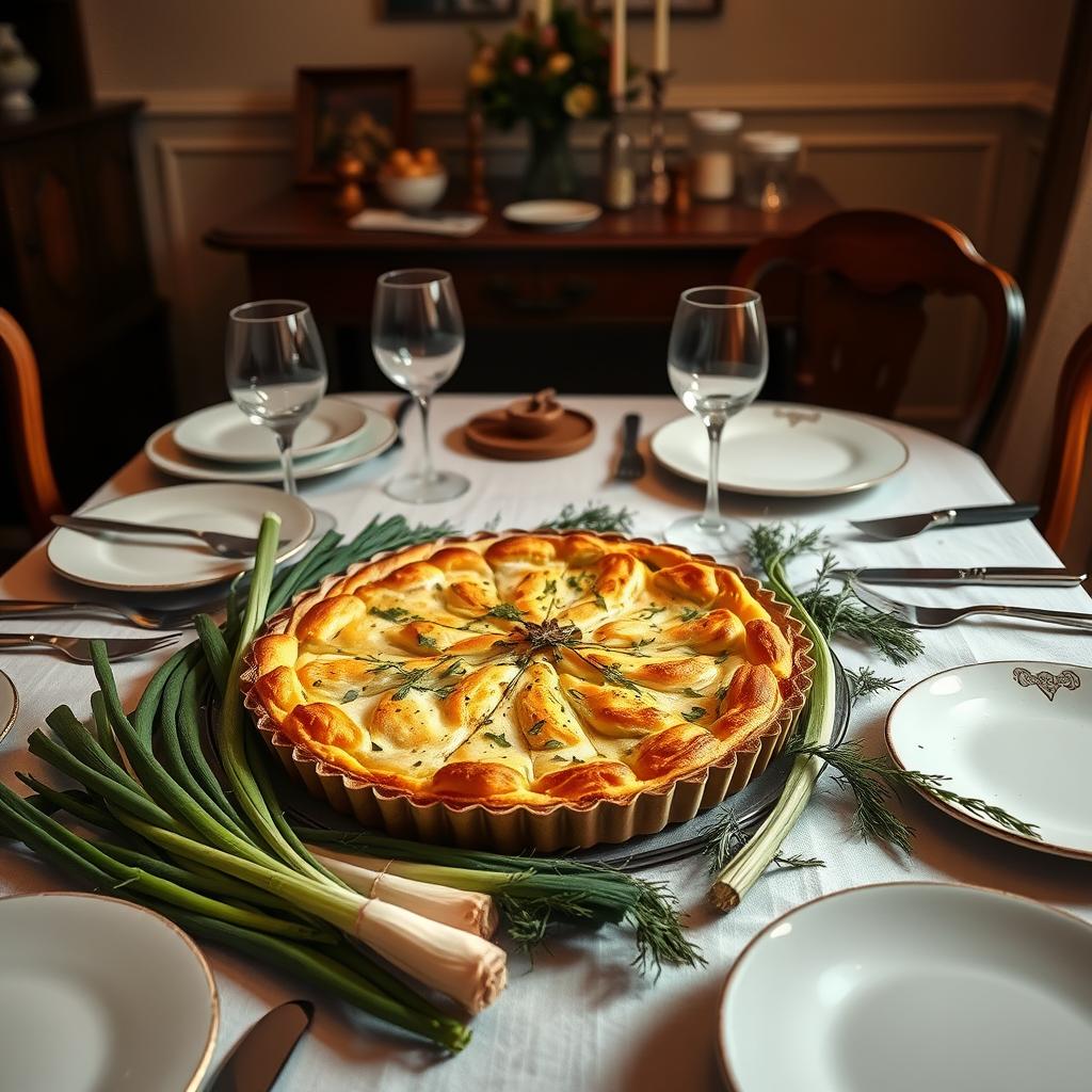 plat familial tarte poireaux